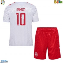 Danmark Christian Eriksen #10 Bortedraktsett Barn EM 2024 Kortermet (+ Korte bukser)